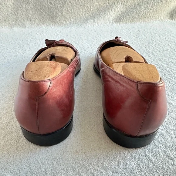 Mauri Ostrich Loafers men’s dress shoes red slip on 9.5 M